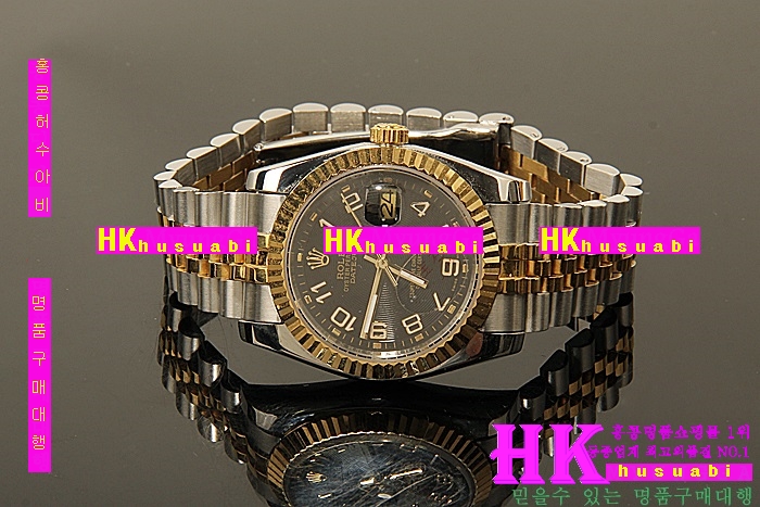 η ڽð Replica Rolex Datejust Automatic Movement Yellow gold Bezel Black Dial Men.928117-15